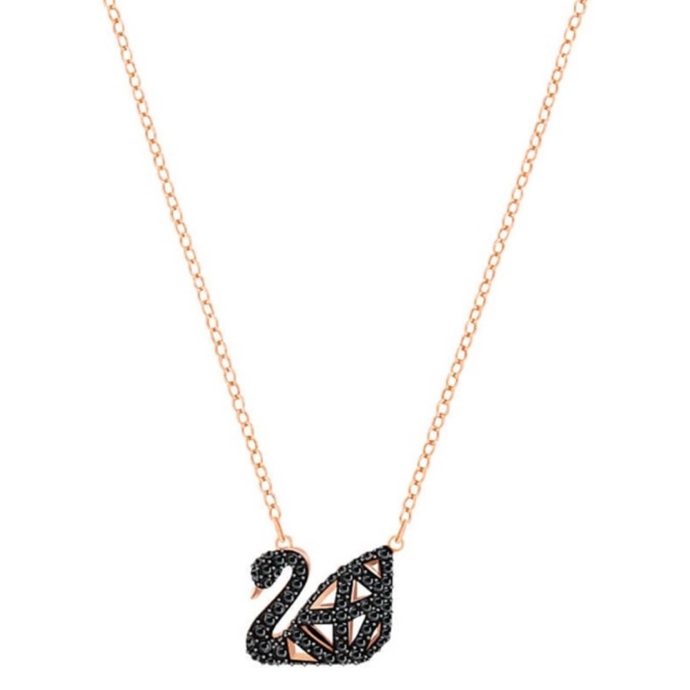 🦢🖤🦢 Swarovski Black Swan Necklace 🦢🖤🦢 NWT 🦢🖤🦢